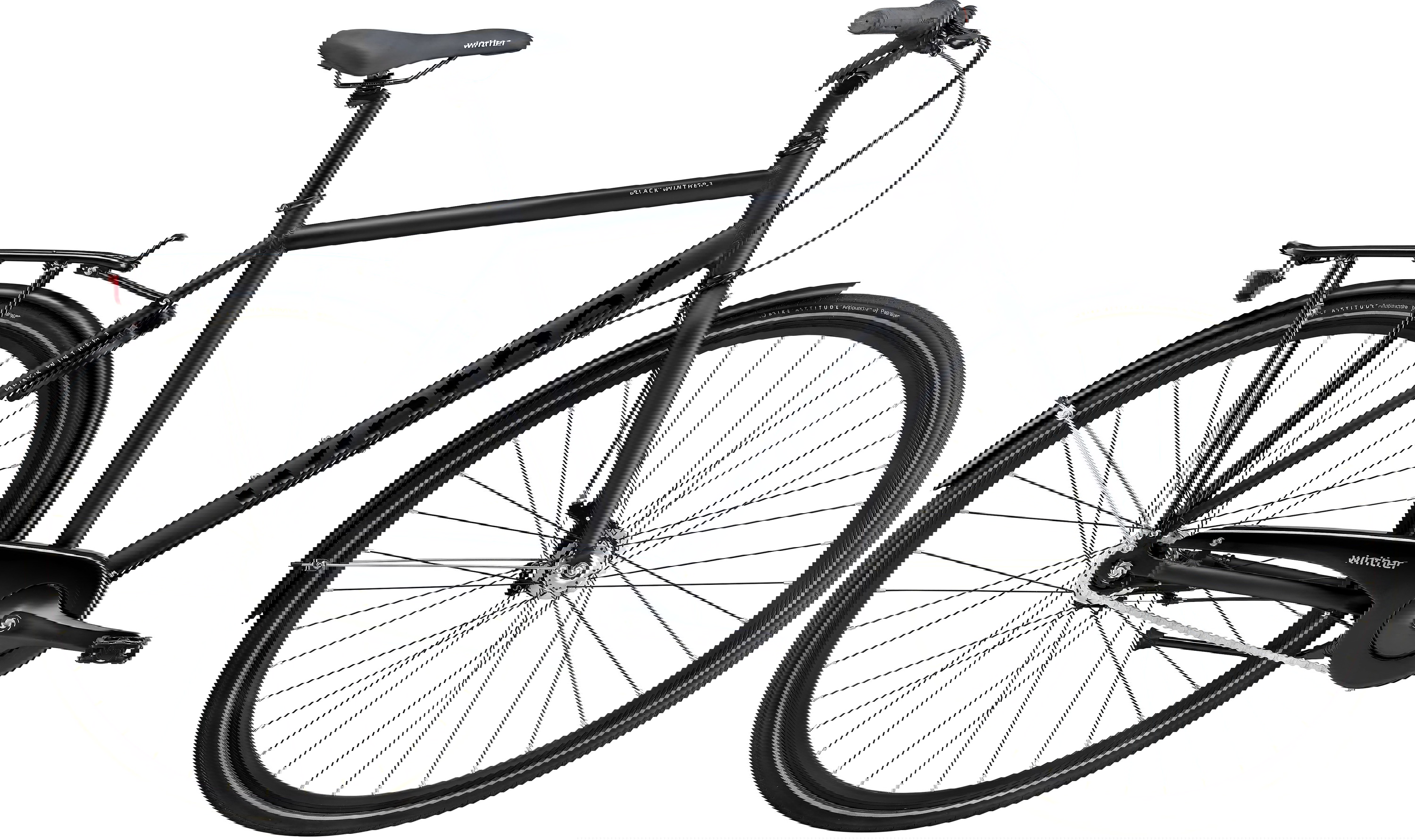 Sort Winther Black Winther Herre 2023 - Winther Cykel  - 5712701007640
